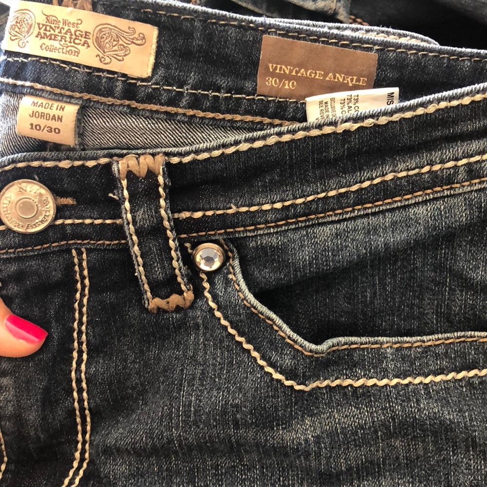 Nine West jeans with Diamond studs- size 10